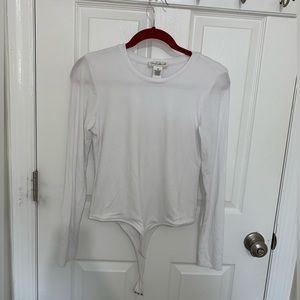 Revolve White Long Sleeve Body Suit